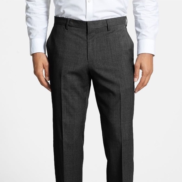 NEW BOSS Genesis'2 Flat Front Wool Trousers Men's pants 34R